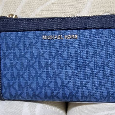 michael kors wallet dames|michael kors denim wallet.